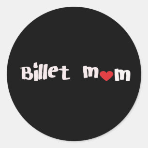 Pegatina Redonda Hockey Billet Mom