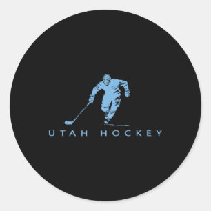 Pegatina Redonda Hockey de Canyon de Eddy Utah Hockey - Uni 