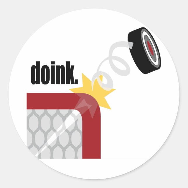 Pegatina Redonda Hockey Doink (Anverso)