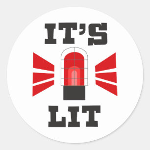 Pegatina Redonda Hockey es luz