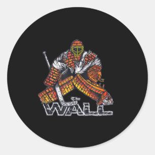 Pegatina Redonda Hockey Goalie THE WALL goaltending
