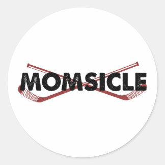 Pegatina Redonda Hockey Mom Momsicle