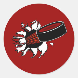 Pegatina Redonda Hockey Puck