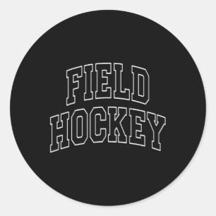 Pegatina Redonda Hockey sobre césped universitario campus universit