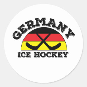 Pegatina Redonda Hockey sobre hielo de Alemania