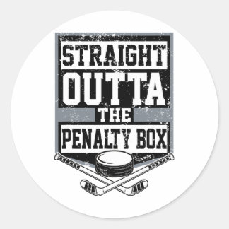 Pegatina Redonda Hockey sobre hielo directamente desde el cuadro de