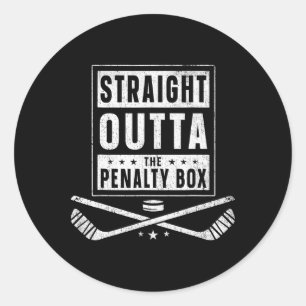 Pegatina Redonda Hockey sobre hielo directamente desde el cuadro de