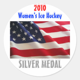 Pegatina Redonda Hockey sobre hielo femenino de Estados Unidos 2010