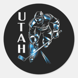 Pegatina Redonda Hockey Utah