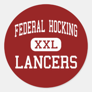 Pegatina Redonda Hocking Federal - Lancers - Middle - Stewart Ohio