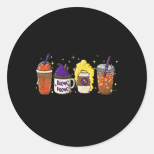Pegatina Redonda Hocus Pocus Calabaza Spice Latte Café Love Fall S