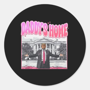 Pegatina Redonda Hogar Donald Trump 2024