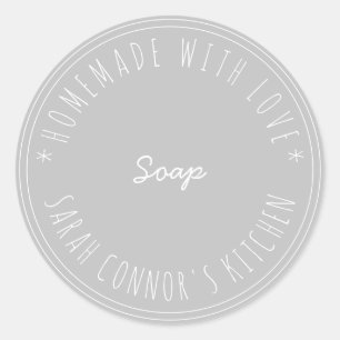 Pegatina Redonda Hogar hecho con amor Soap Kraft Spa