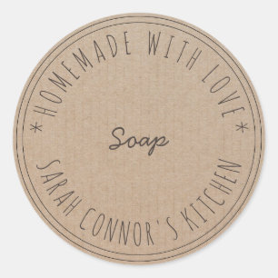 Pegatina Redonda Hogar hecho con amor Soap Kraft Spa