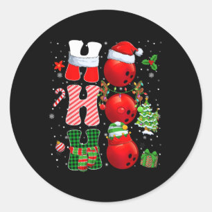 Pegatina Redonda Hohoho Santa Elf Bolos De Renos Y Cristo