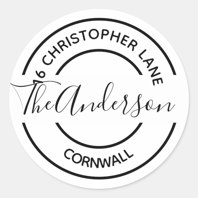 Pegatina Redonda Hoja de 20 Pegatinas - Familia o empresa (Anverso)