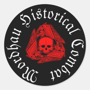 Pegatina Redonda Hoja de Pegatinas de Combate Histórico de Mordhau