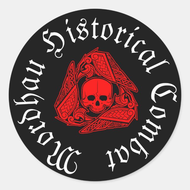 Pegatina Redonda Hoja de Pegatinas de Combate Histórico de Mordhau (Anverso)