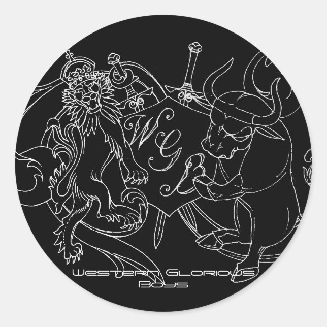 Pegatina Redonda Hoja de pegatinas de la WGB #2 (Anverso)