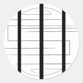 Pegatina Redonda Hoja de Pegatinas del Laberinto