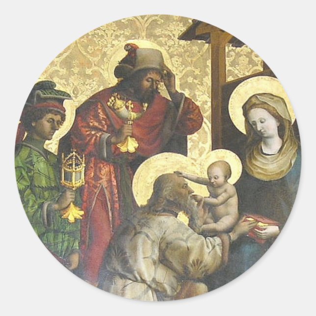 Pegatina Redonda Hoja de pegatinas: El arte de dar (Anverso)