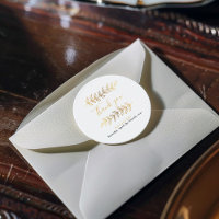 Hojas de efecto oro y ramas boda gracias
