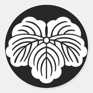 Pegatina Redonda Hojas de marfil en torta de arroz