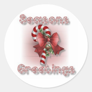 Pegatina Redonda Hojas Pegatinas de "Seasons Greetings"