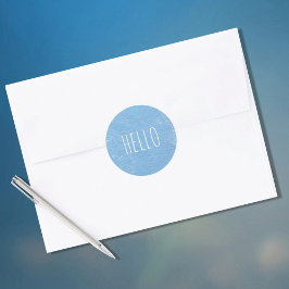 Pegatina Redonda Hola