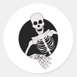 Pegatina Redonda Hola a todos