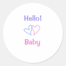 Hola bebé rosa púrpura corazón acuarela boho