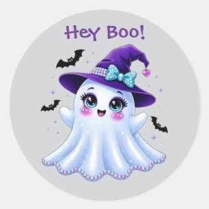 Pegatina Redonda ¡Hola Boo!