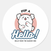 ¡Hola! - Diseño feliz de Personalizados de perros