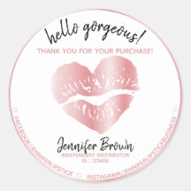 Hola hermoso Sticker de labial rosegold
