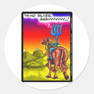 Pegatina Redonda ¿Hola Ho Silver? Regalos divertidos de dibujos ani