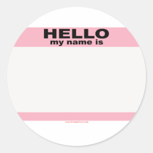 Pegatina Redonda Hola mi nombre es BLANK PINK copy