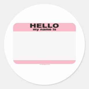 Pegatina Redonda Hola mi nombre es BLANK PINK copy