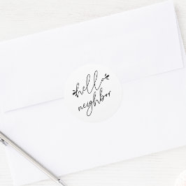 Pegatina Redonda Hola Neighbor Real Estate Promotion