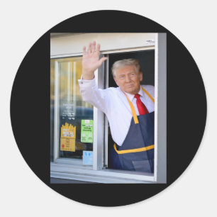 Pegatina Redonda Hola Obtenga Su Hamburguesa Donald Trump Cocina Pa