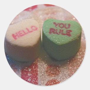 Pegatina Redonda Hola, Regla