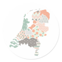 Holanda Mapa de la Provincia Estilo de Parche Geom