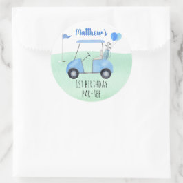 Pegatina Redonda Hole In One Golf First Birday