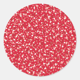 Pegatina Redonda Holiday Sprinkles Red Sticker
