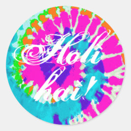 Pegatina Redonda holiES - Estilo de batik de espiral de energía