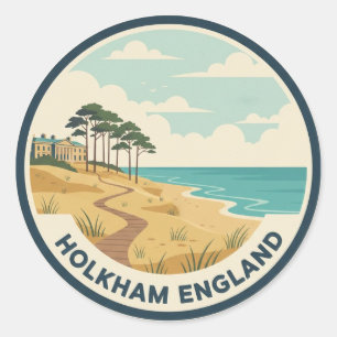 Pegatina Redonda Holkham Norfolk England Travel