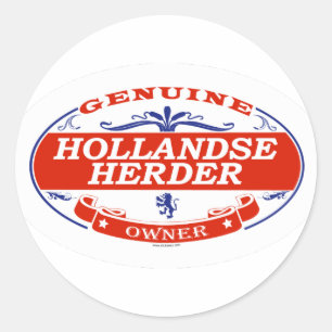 Pegatina Redonda Hollandse Herder