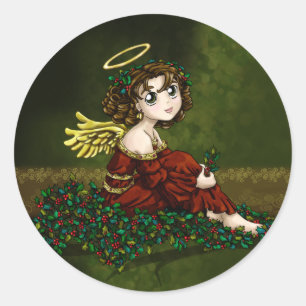 Pegatina Redonda Holly Angel