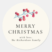 Holly Cherry Merry Christmas Personalizados Famili
