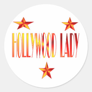 Pegatina Redonda hollywood
