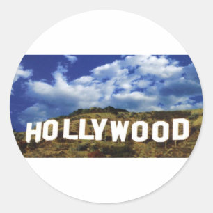PEGATINA REDONDA HOLLYWOOD